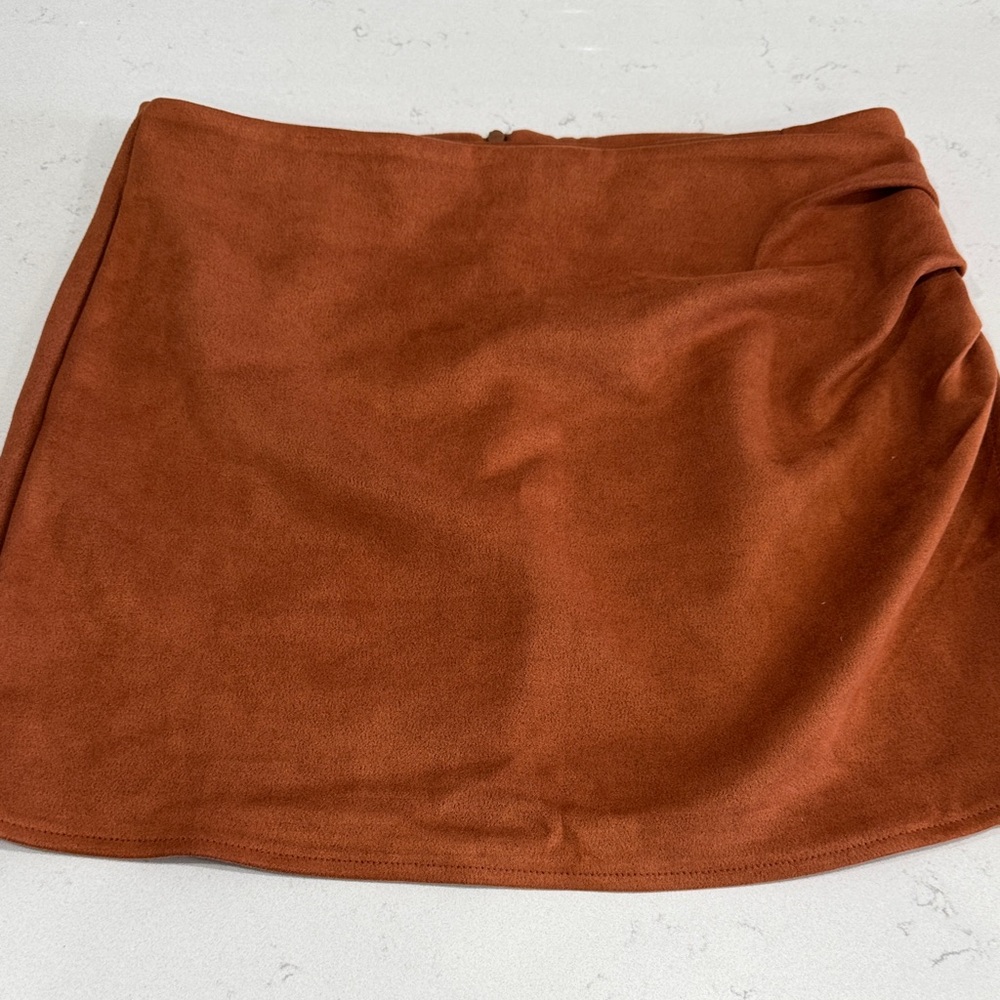 Chic Rust Mini Skirt